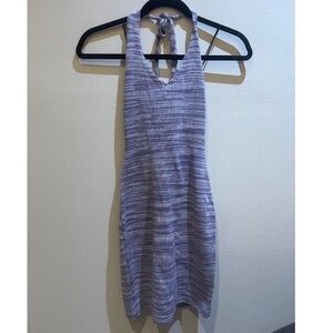 H&M Purple Striped Halter Dress